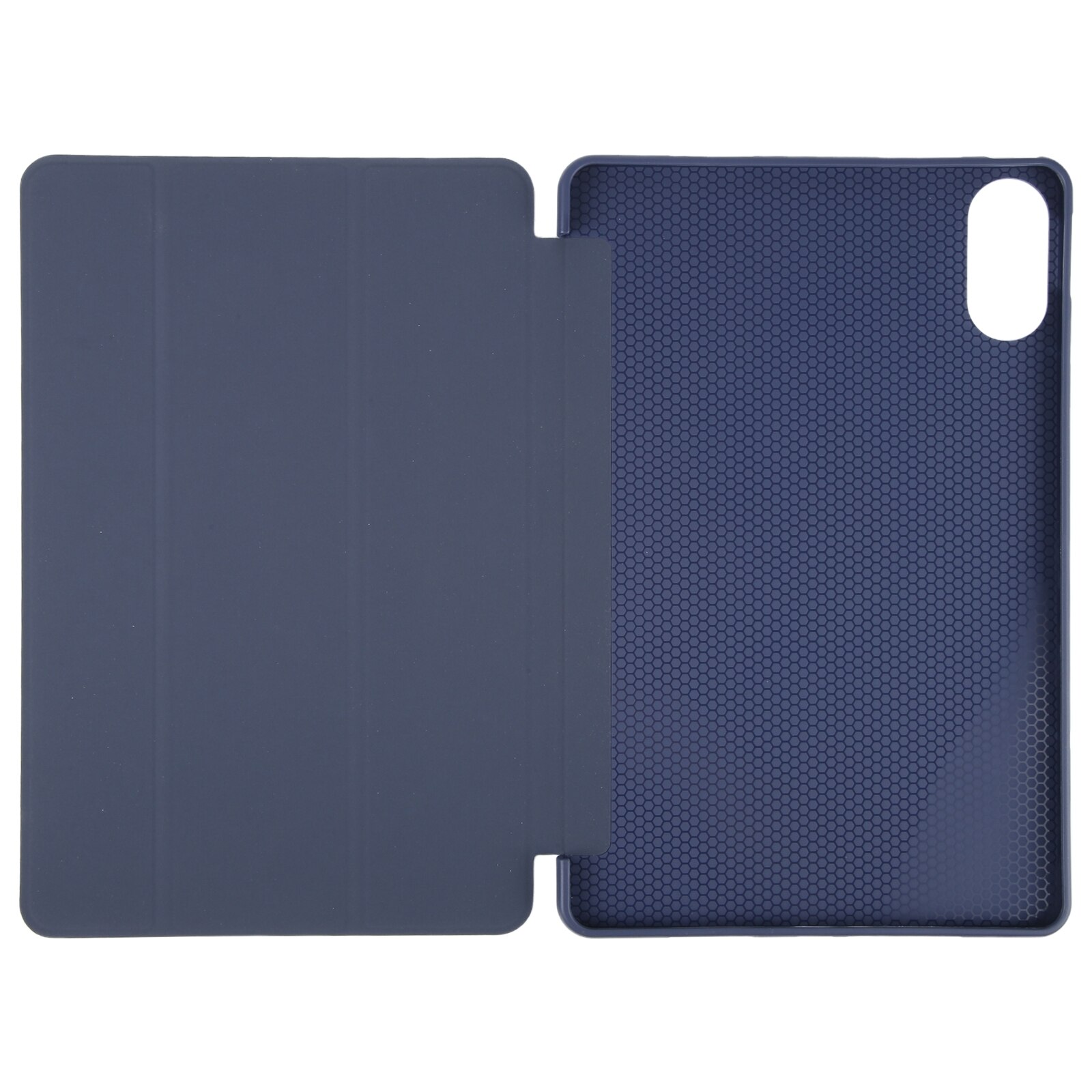 Husa tableta pentru Huawei MatePad Air 12, silicon + piele, tip tri-fold, protectie completa, acces porturi, albastru inchis