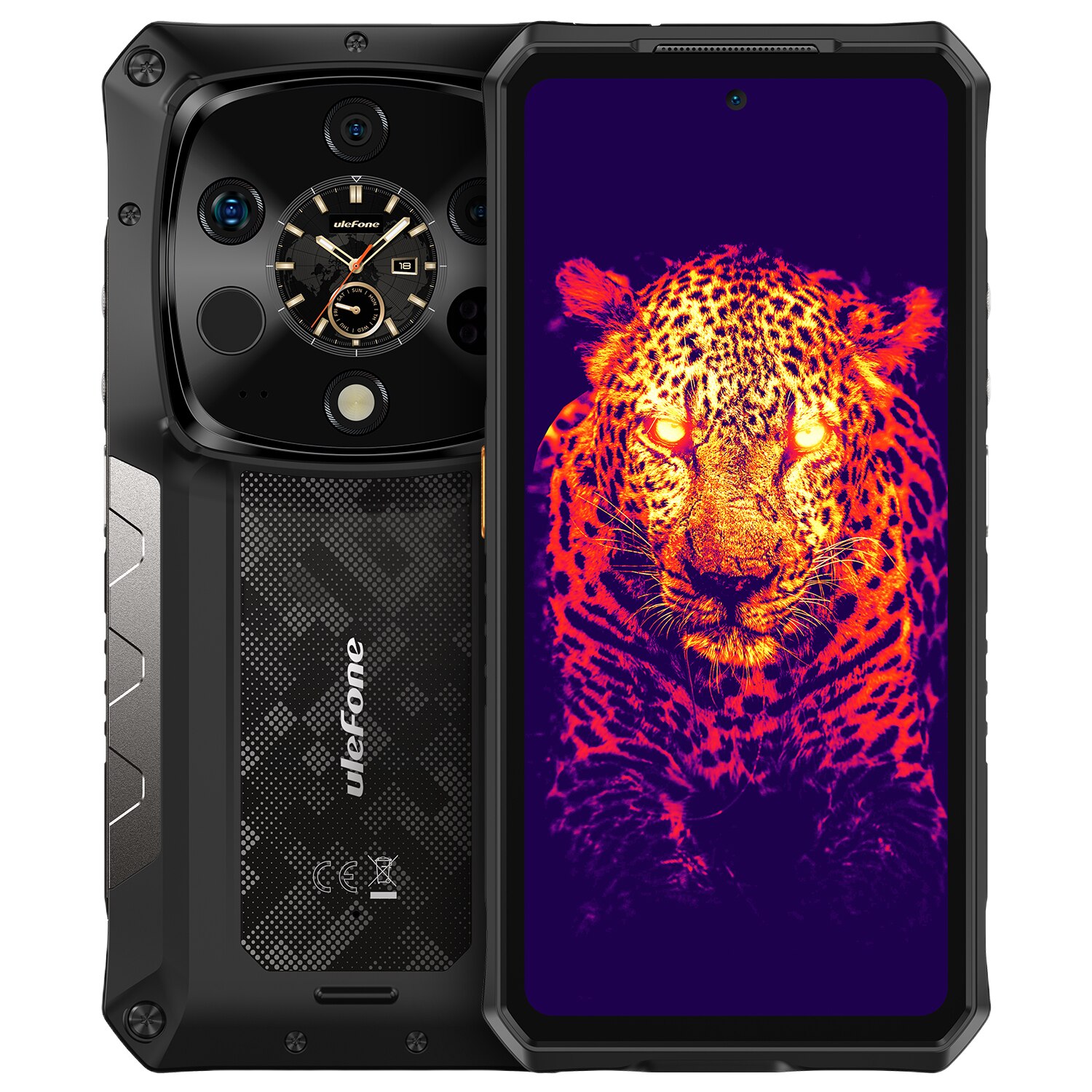 Telefon mobil Ulefone Armor 28 Ultra Thermal, Dual SIM, 5G, 6.67' 120Hz AMOLED, MTK Dimensity 9300+ (4nm), 32GB RAM (16GB + 16GB RAM), 1TB, ThermoVue T2, 10600mAh, 120W, NFC, Android 15