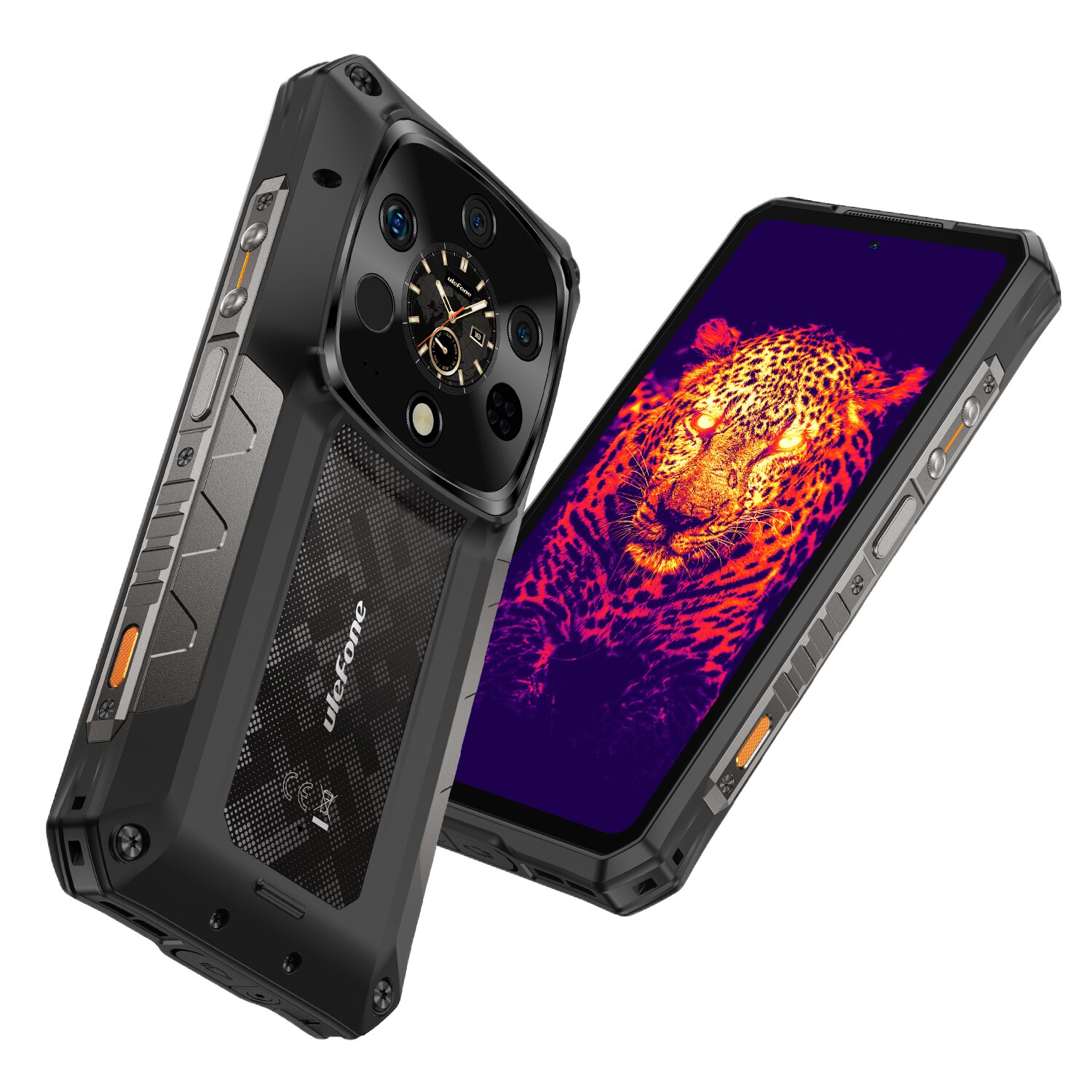 Telefon mobil Ulefone Armor 28 Ultra Thermal, Dual SIM, 5G, 6.67' 120Hz AMOLED, MTK Dimensity 9300+ (4nm), 32GB RAM (16GB + 16GB RAM), 1TB, ThermoVue T2, 10600mAh, 120W, NFC, Android 15