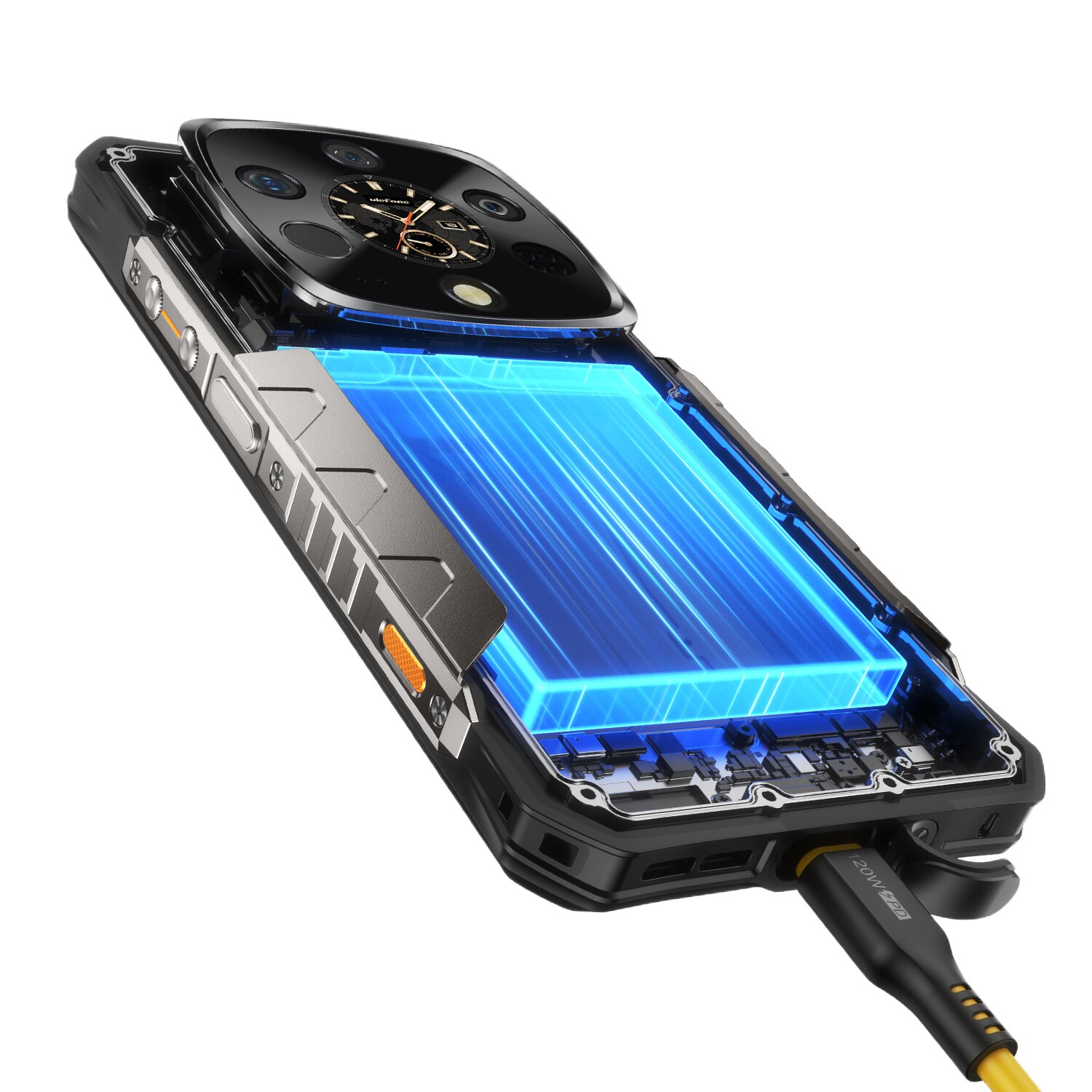 Telefon mobil Ulefone Armor 28 Ultra Thermal, Dual SIM, 5G, 6.67' 120Hz AMOLED, MTK Dimensity 9300+ (4nm), 32GB RAM (16GB + 16GB RAM), 1TB, ThermoVue T2, 10600mAh, 120W, NFC, Android 15