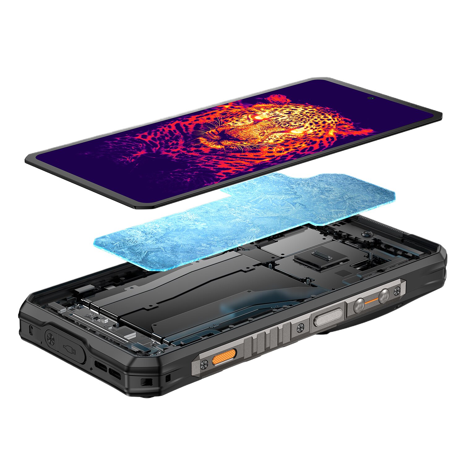 Telefon mobil Ulefone Armor 28 Ultra Thermal, Dual SIM, 5G, 6.67' 120Hz AMOLED, MTK Dimensity 9300+ (4nm), 32GB RAM (16GB + 16GB RAM), 1TB, ThermoVue T2, 10600mAh, 120W, NFC, Android 15
