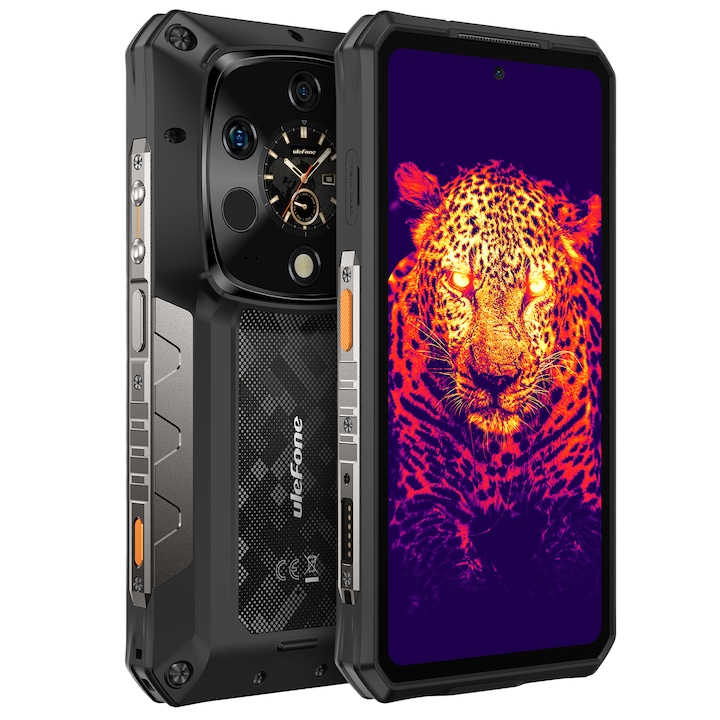 Telefon mobil Ulefone Armor 28 Ultra Thermal, Dual SIM, 5G, 6.67' 120Hz AMOLED, MTK Dimensity 9300+ (4nm), 32GB RAM (16GB + 16GB RAM), 1TB, ThermoVue T2, 10600mAh, 120W, NFC, Android 15