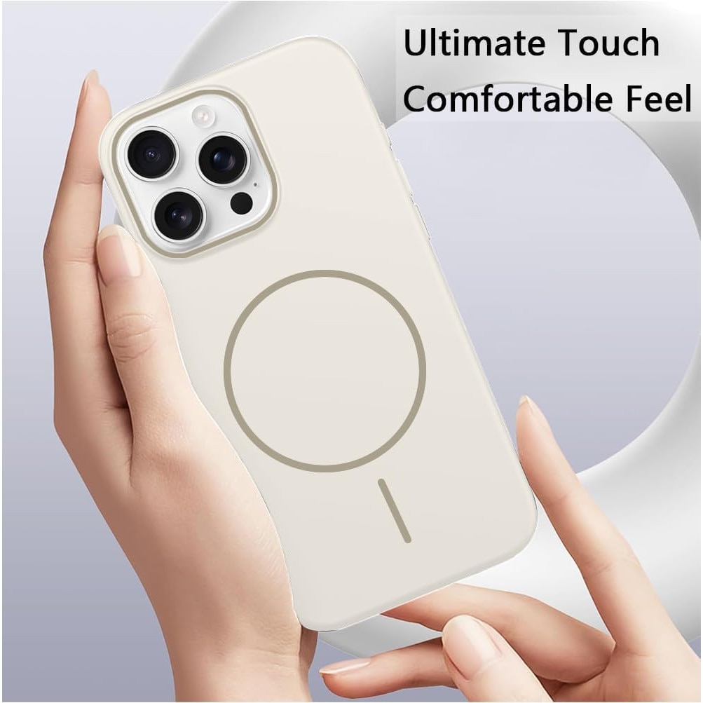 Set 2 Huse Magnetice PsAyl pentru iPhone 14 Pro, Protectie Antisoc, Alb, TPU/PC/Magnet