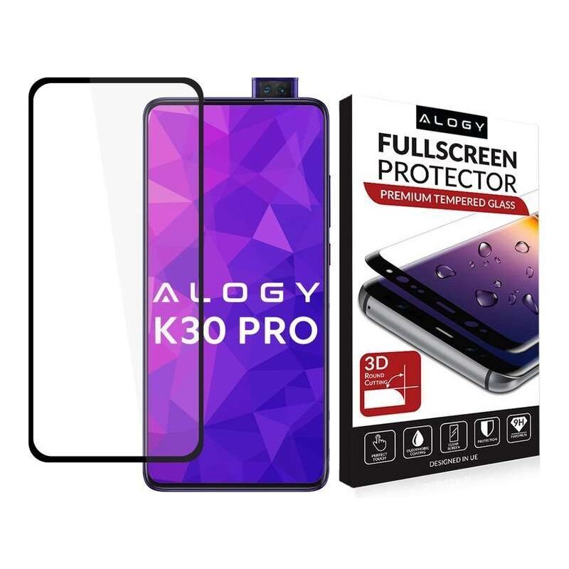 Folie protectie, Alogy, sticla, pentru Xiaomi Redmi K30 Pro Black