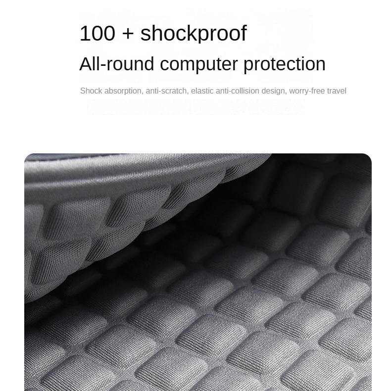 Geantă pentru laptop Aiorber, 14 inch, impermeabilă, protecție antisoc, albastru, 3 compartimente