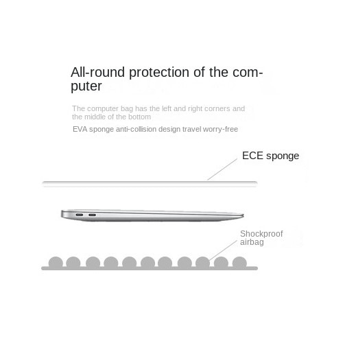 Geantă pentru laptop Aiorber, 14 inch, impermeabilă, protecție antisoc, albastru, 3 compartimente