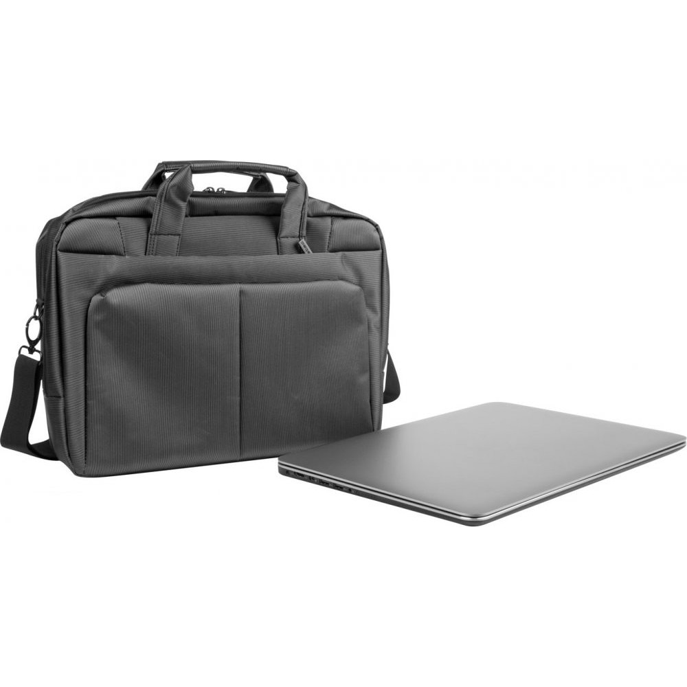 Geanta laptop Natec Gazelle 15,6"-16", 3 compartimente, grafit, sistem trolley