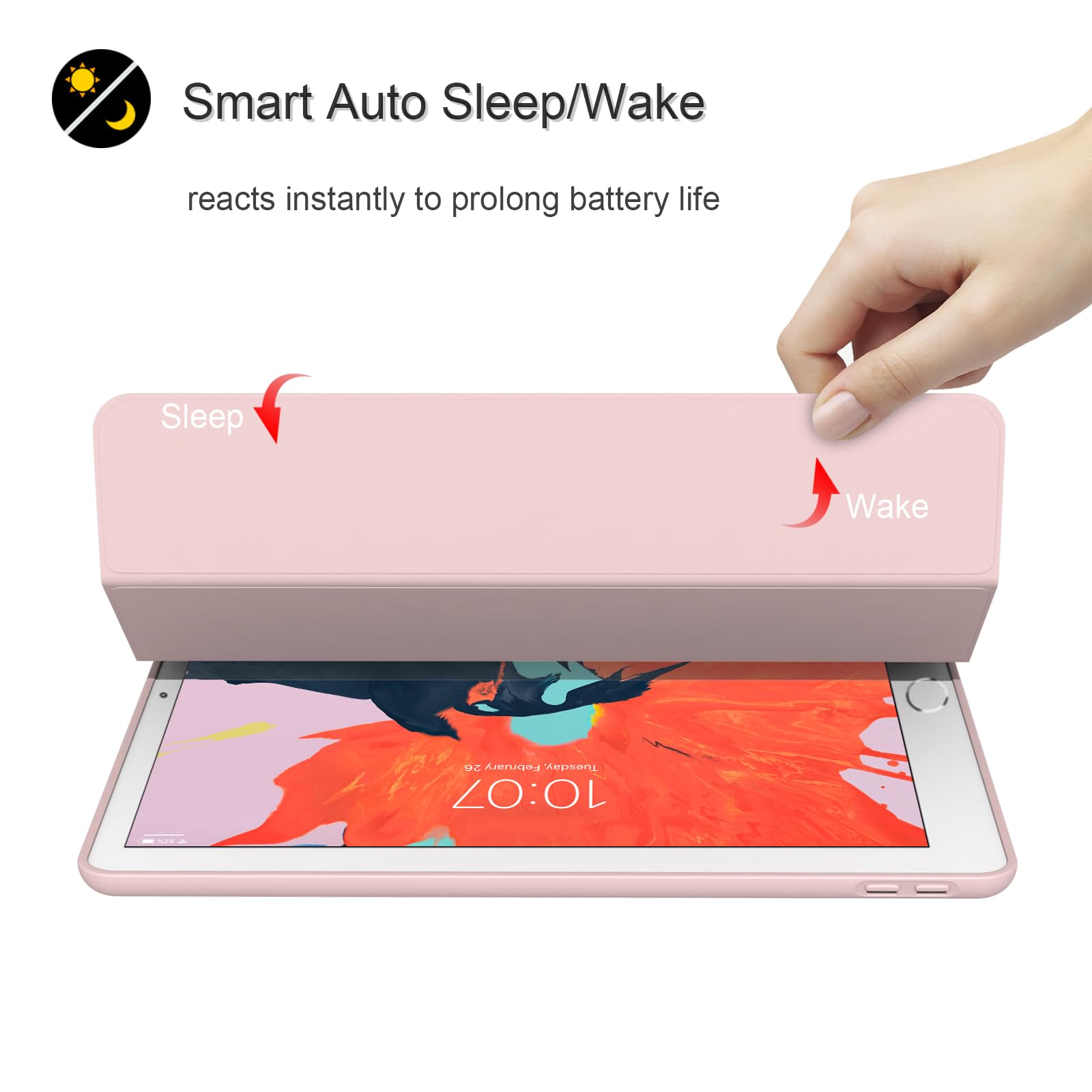 Husa tabletă, Roz, 12.1-inch, compatibil cu Redmi Pad Pro 12.1-Inch / Xiaomi POCO Pad, protecție TPU moale