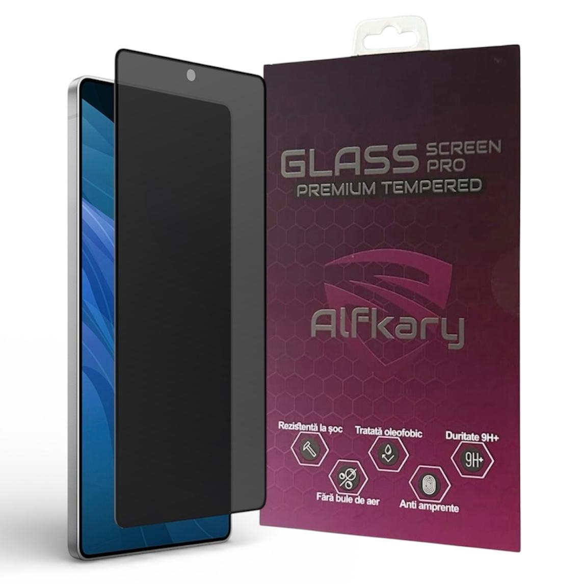 Folie protectie Privacy Alfkary, sticla securizata compatibila Samsung Galaxy S26 Ultra, Full Glue