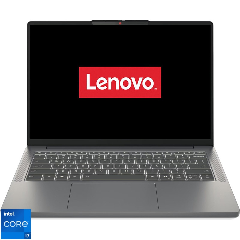 Laptop Lenovo IdeaPad Slim 3 14IRH10 cu procesor Intel® Core i7-13620H pana la 4.9GHz, 14" WUXGA, OLED, 8GB DDR5, 512 GB SSD, Intel® UHD Graphics, No OS, Luna Grey