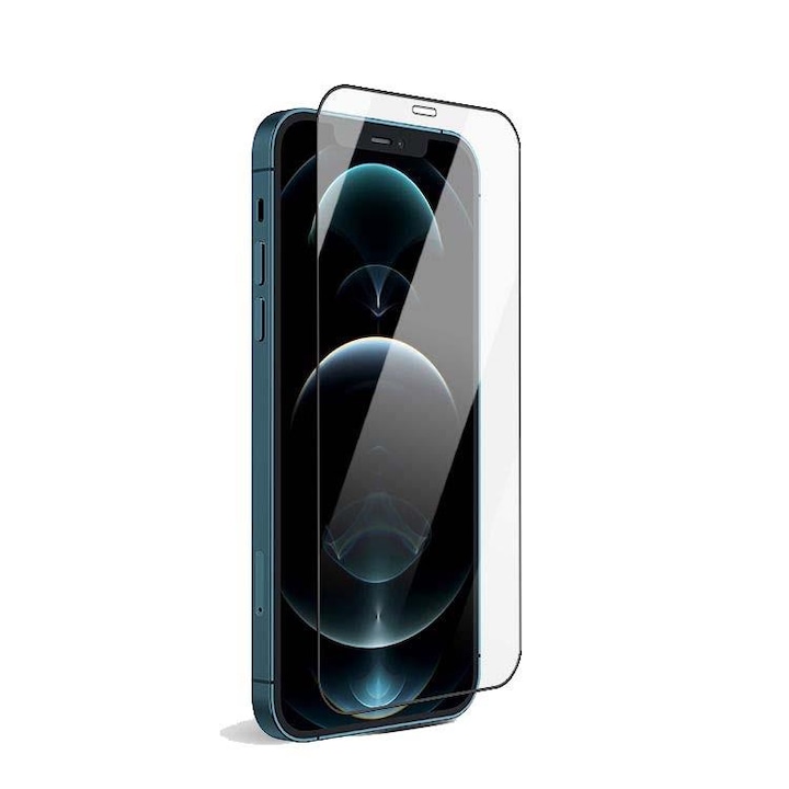Folie Sticla PremiumCell, Compatibil Apple iPhone 13 Pro Max, Protectie Superioara, Acoperire totala - Negru