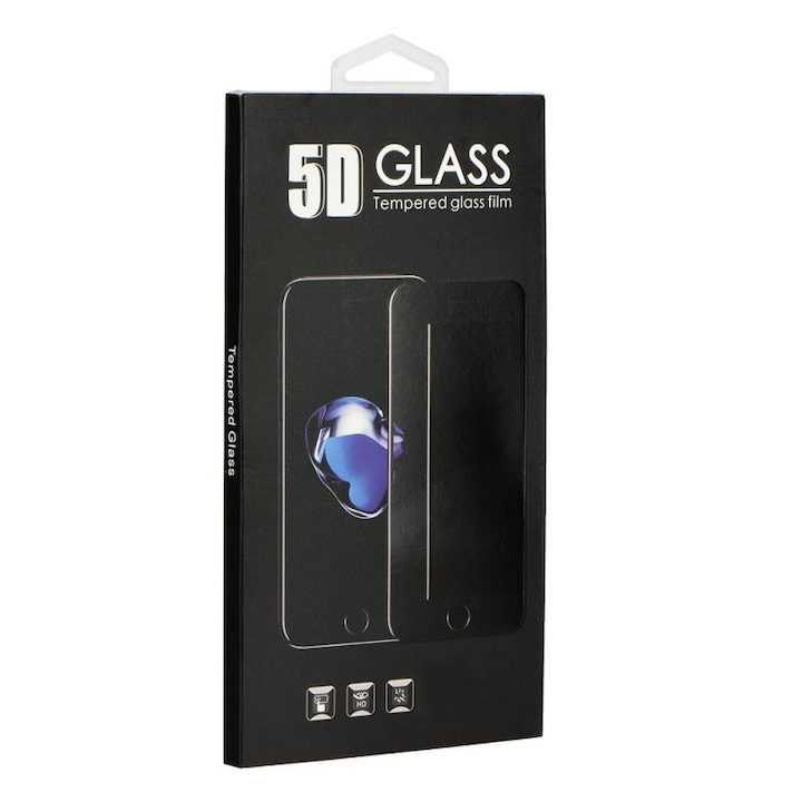Folie de sticla 5D negru compatibil cu Apple Iphone 7/8 Plus Black