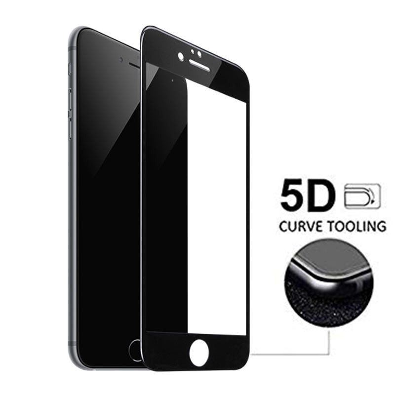 Folie de sticla 5D negru compatibil cu Apple Iphone 7/8 Plus Black