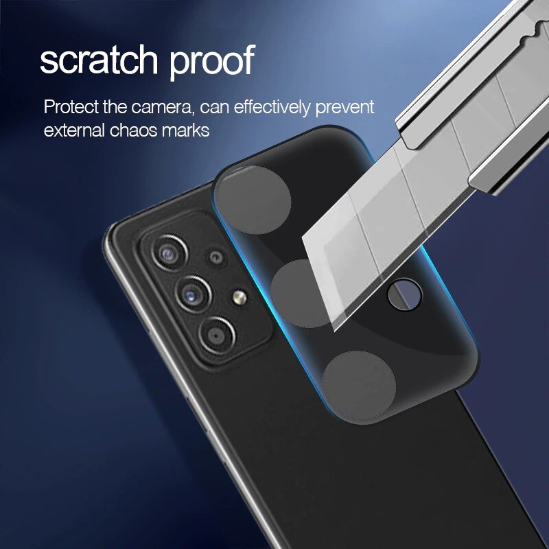 Folie protectie camera telefon, Pentru Samsung Galaxy A52, Negru