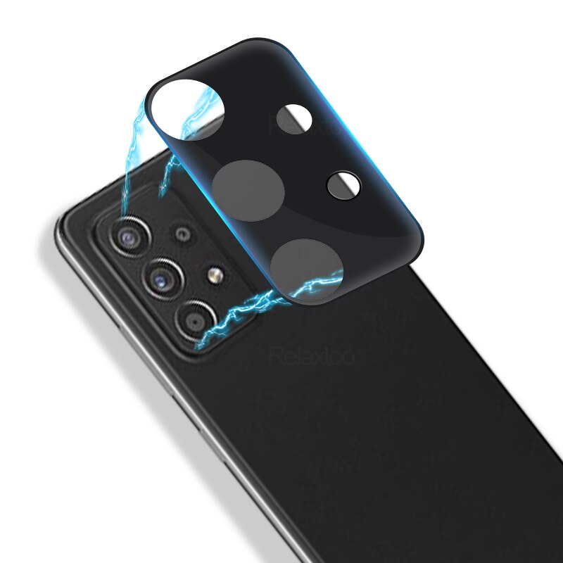 Folie protectie camera telefon, Pentru Samsung Galaxy A52, Negru