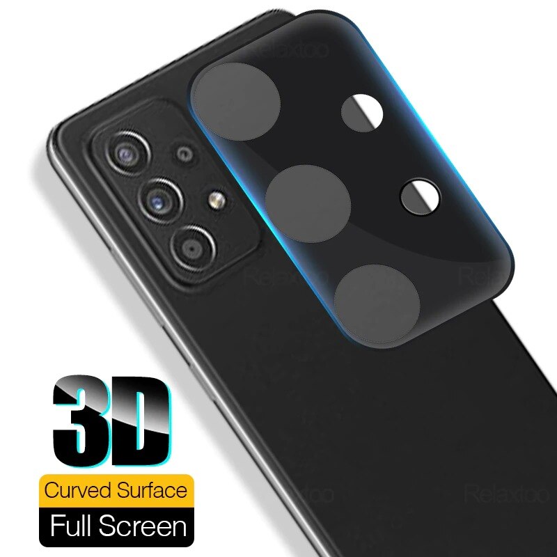 Folie protectie camera telefon, Pentru Samsung Galaxy A52, Negru