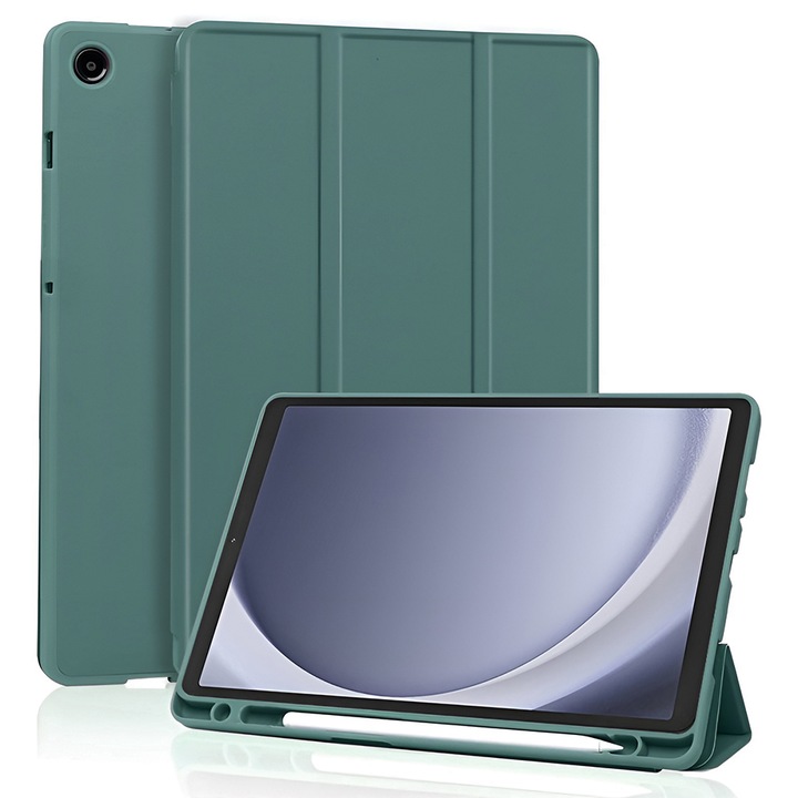 Husă pentru tabletă Flex Trifold, verde, 360° protecție, compatibilă cu Samsung Galaxy Tab A11/A9