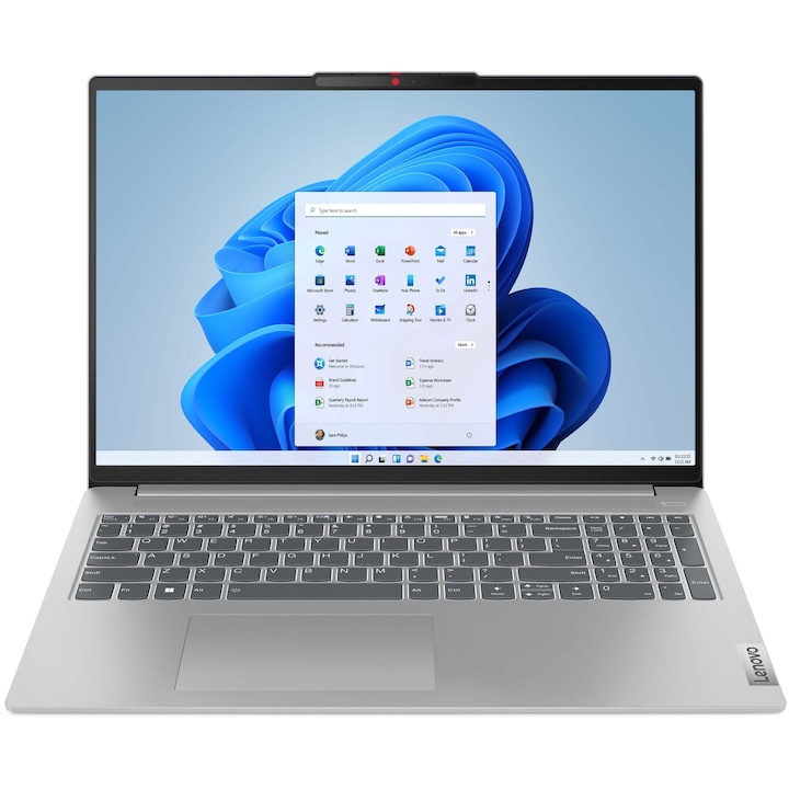 Laptop Lenovo IdeaPad Slim 5 16IRL8, 16" WUXGA 1920x1200 IPS 300nits, Intel Core i5-13420H 8-core, 16 GB DDR5, 1TB SSD m2 PCIe, Intel Iris Xe Graphics, Aluminium Case 1.89 kg Cloud Grey