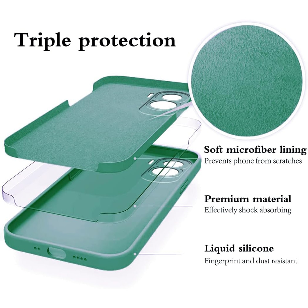 Husa Jelly Silicone Compatibil cu Honor 90 Lite, Interior de microfibra, Flexibila, Verde Inchis