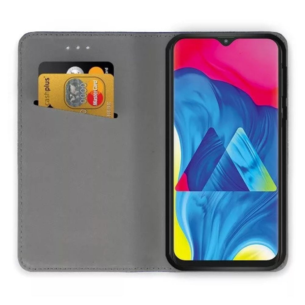 Husa tip carte compatibila cu Motorola Moto G15, premium book G-Tech, inchidere magnetica, buzunar card, Albastru