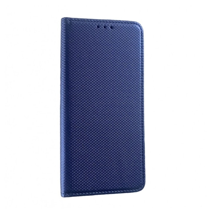 Husa tip carte compatibila cu Motorola Moto G15, premium book G-Tech, inchidere magnetica, buzunar card, Albastru