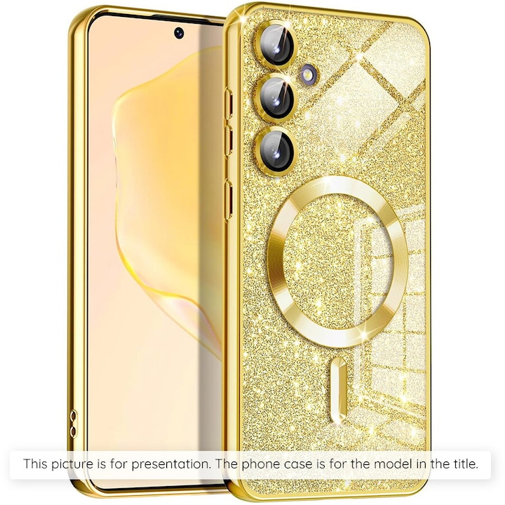 Husa pentru Samsung Galaxy A17 5G / A17 4G - Techsuit Luxury Glitter MagSafe - Gold