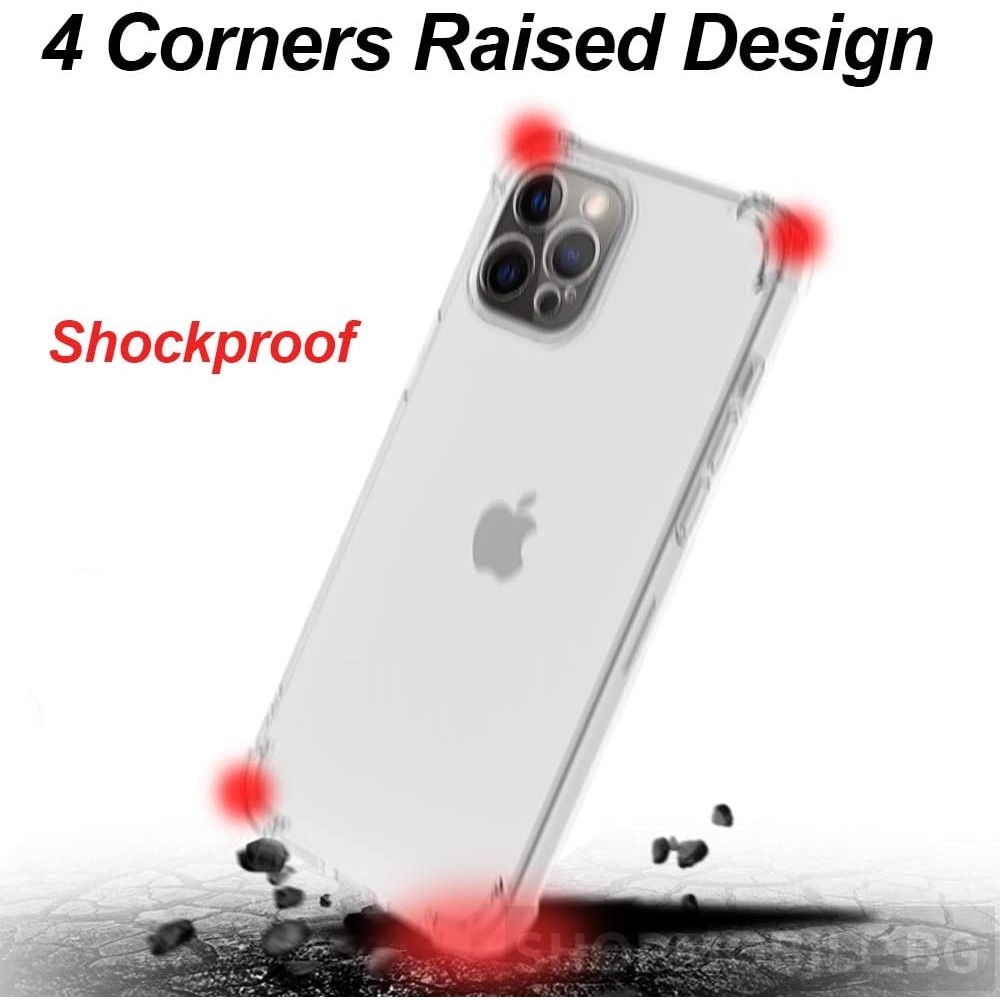 Husa din silicon Planet Tech pentru iPhone 16 Pro Max, Anti-Soc cu protectie pentru camera, Rezistenta la socuri, Transparenta