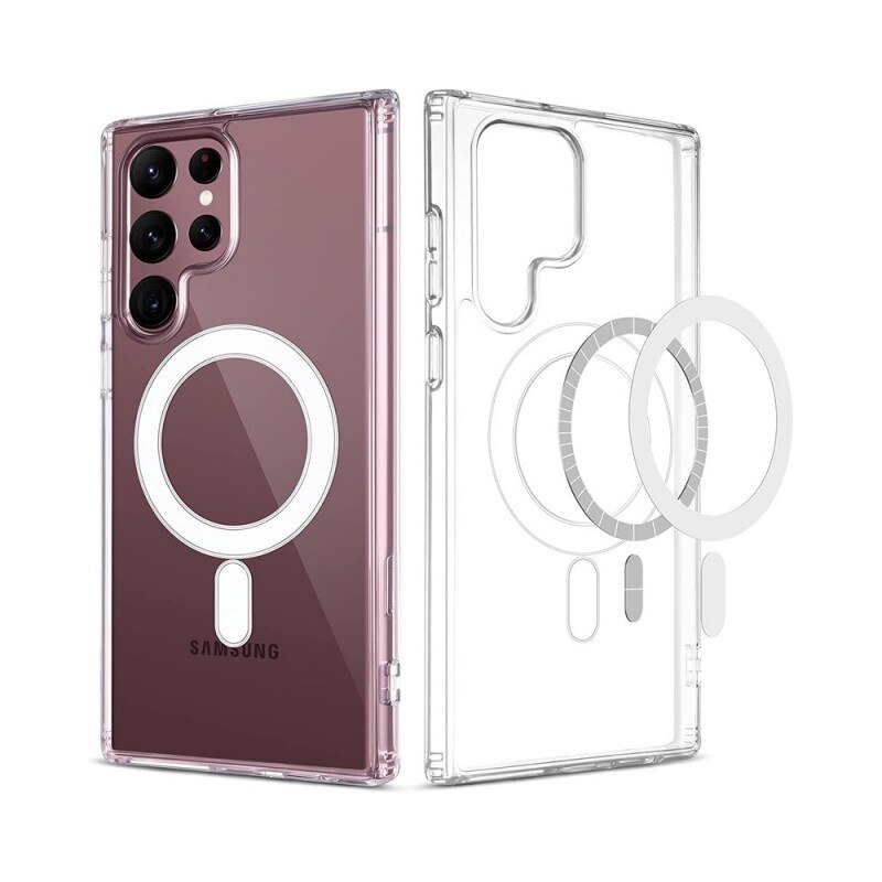 Husa Upzz® Magsafe Antishock Compatibila Cu Samsung Galaxy S25 Ultra, Tehnologie Air Cushion, Transparenta
