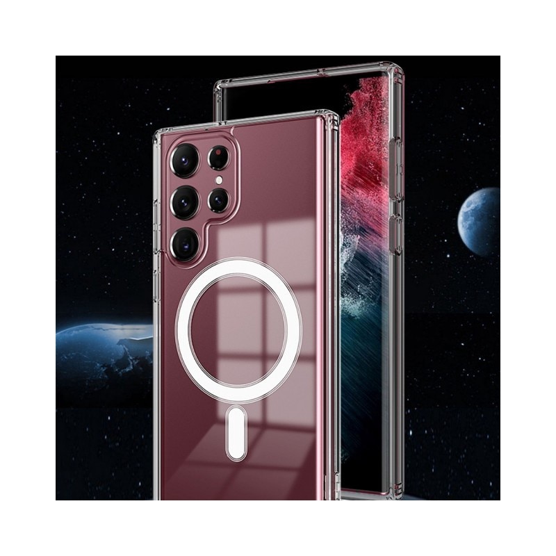 Husa Upzz® Magsafe Antishock Compatibila Cu Samsung Galaxy S25 Ultra, Tehnologie Air Cushion, Transparenta
