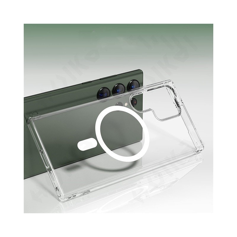 Husa Upzz® Magsafe Antishock Compatibila Cu Samsung Galaxy S25 Ultra, Tehnologie Air Cushion, Transparenta