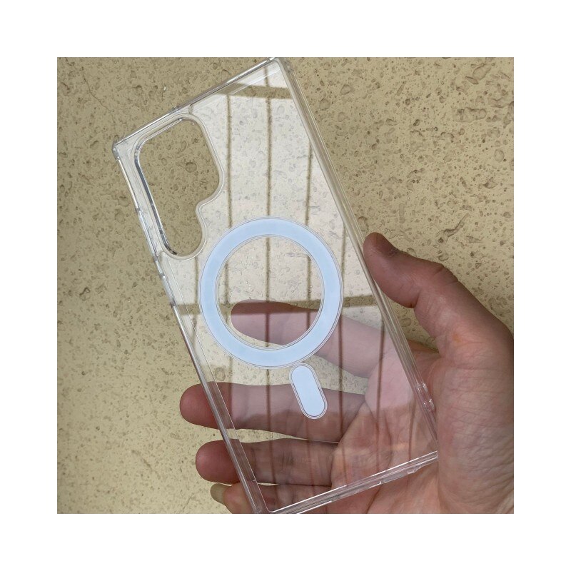 Husa Upzz® Magsafe Antishock Compatibila Cu Samsung Galaxy S25 Ultra, Tehnologie Air Cushion, Transparenta
