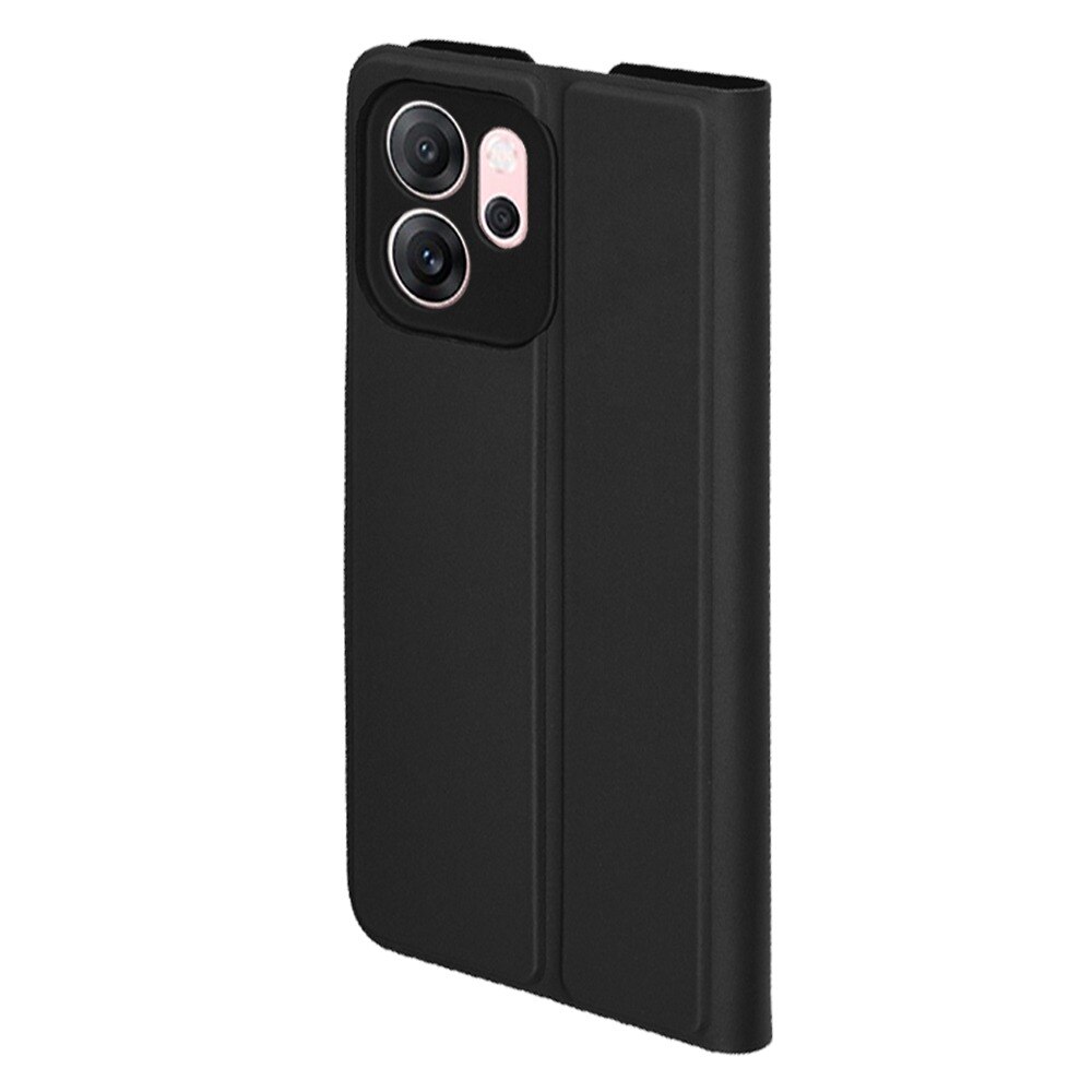 Husa Tip carte pentru Oppo Reno 14 F / Reno 14 FS 5G DaDen® Magskin Book, Antisoc, Protectie completa spate-ecran, Buzunar card, Piele ecologica, Negru