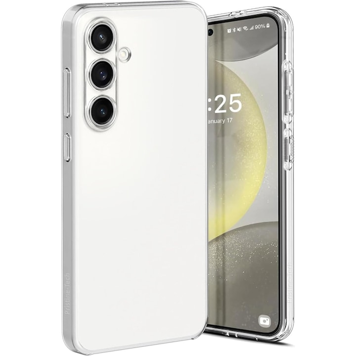 BestCase® Husa Clear Silicon TPU + Folie de sticla inclusa Compatibila cu Samsung Galaxy S25 FE, Transparenta