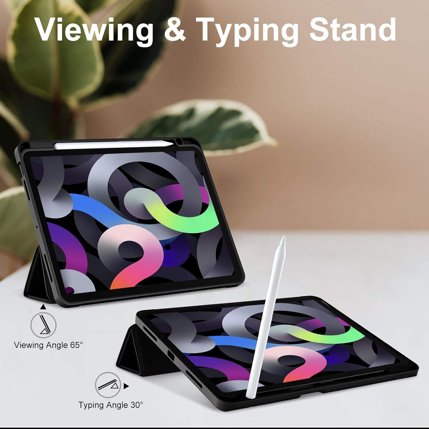 Husa pentru Apple iPad Air 11" 2026 / 2025 / 2024 M4, M3, M2 cu functie wake-up/sleep si compartiment pentru Apple Pen tip stand negru