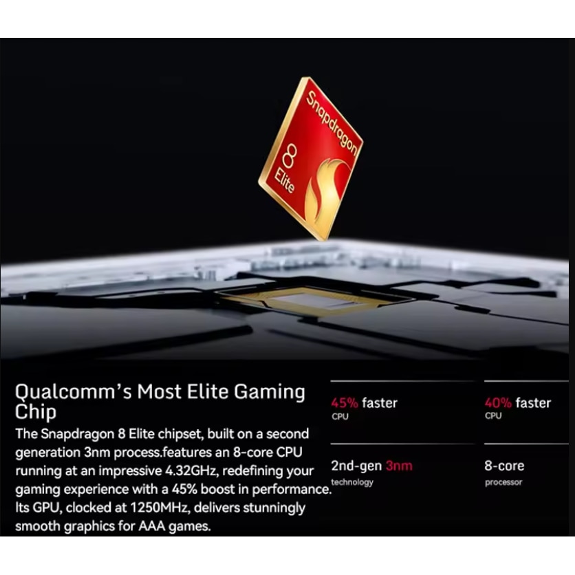 Telefon mobil Nubia Redmagic 10 Pro 144Hz Gaming, 12GB RAM, 256GB ROM, Snapdragon 8 Elite, 6.85" 1.5K AMOLED Full Screen, FHD+, 50MP Camera, Dual-Sim, Negru