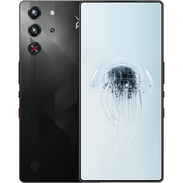 Telefon mobil Nubia Redmagic 10 Pro 144Hz Gaming, 12GB RAM, 256GB ROM, Snapdragon 8 Elite, 6.85" 1.5K AMOLED Full Screen, FHD+, 50MP Camera, Dual-Sim, Negru