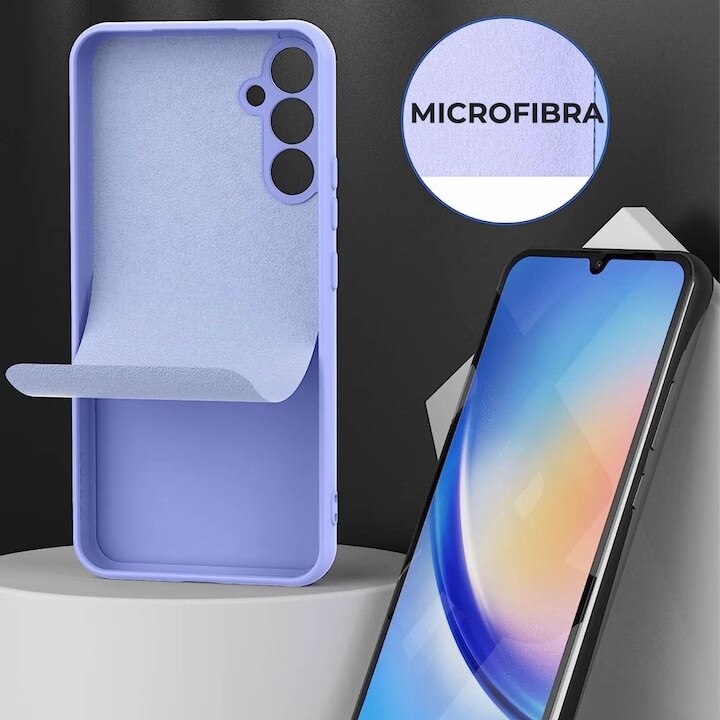 Husa pentru Samsung S23 FE Premium Silicon Daden®, Protectie Camera, Antisoc, Calitate Premium, Violet