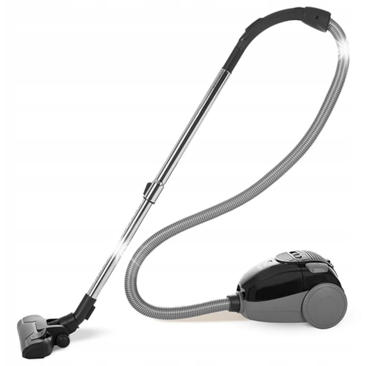 Aspirator, Lafe, OWJ001, 1L, compact, sistem de filtrare triplu, accesorii incluse, Negru / Gri