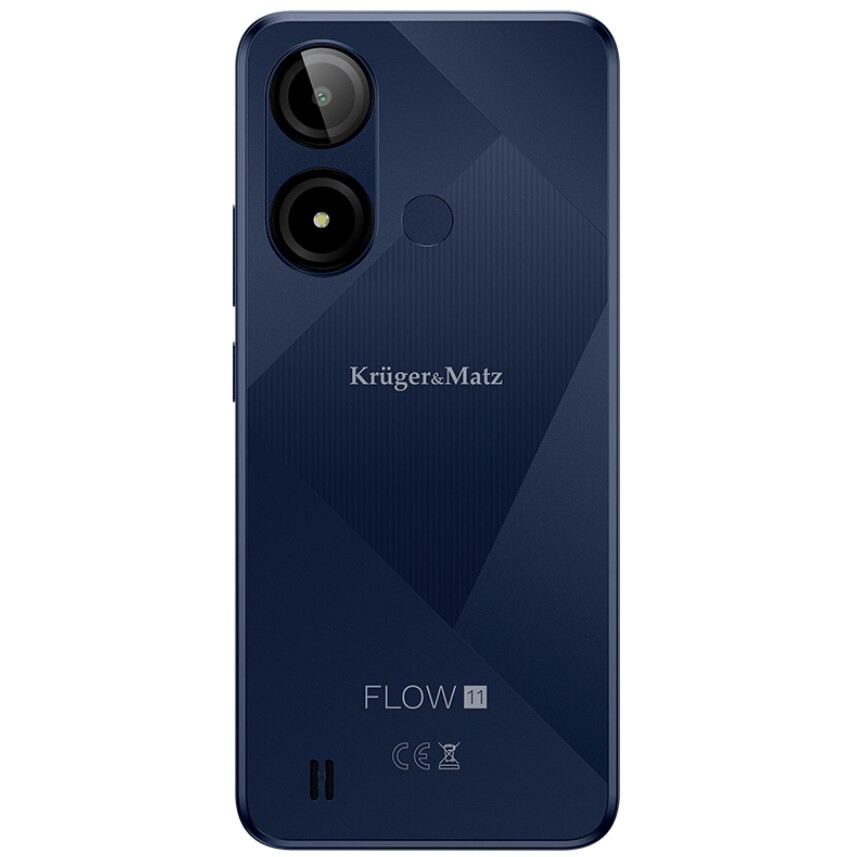 Telefon Mobil Kruger&Matz Flow 11, Procesor Unisoc SC9863A Octa-Core, Ecran IPS 6.56", 4GB RAM, 64GB Flash, Camera 13 MP, Wi-Fi, 4G, Dual SIM, Android Albastru