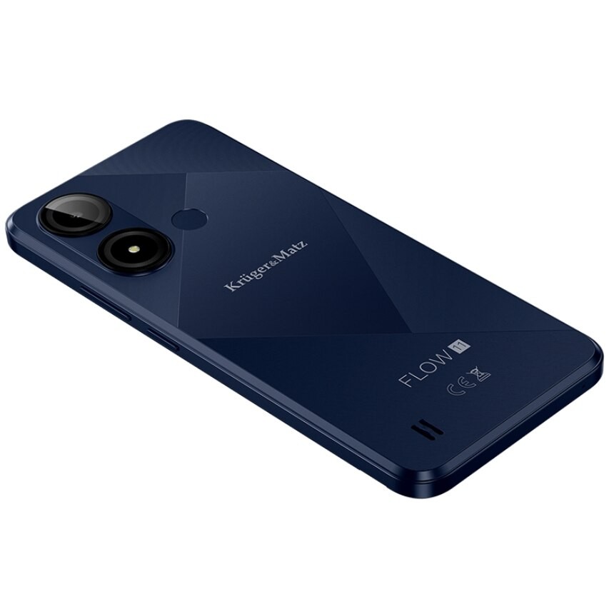 Telefon Mobil Kruger&Matz Flow 11, Procesor Unisoc SC9863A Octa-Core, Ecran IPS 6.56", 4GB RAM, 64GB Flash, Camera 13 MP, Wi-Fi, 4G, Dual SIM, Android Albastru
