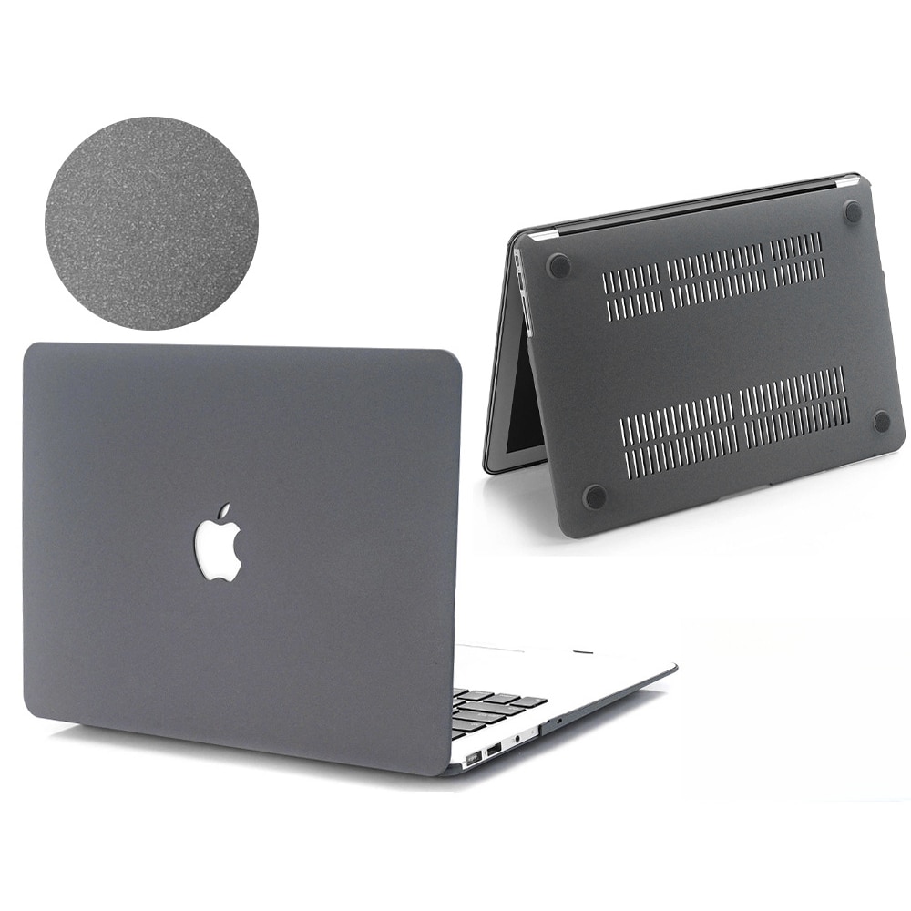 Carcasa Hard Shell pentru MacBook Pro 16 (2021/2022/2023/2024) M Series (M4/M3/M2/M1 Pro Max) (A3403/A3186/A2991/A2780/A2485), husa protectie cu efect de nisip fin design ultra subtire, Gri