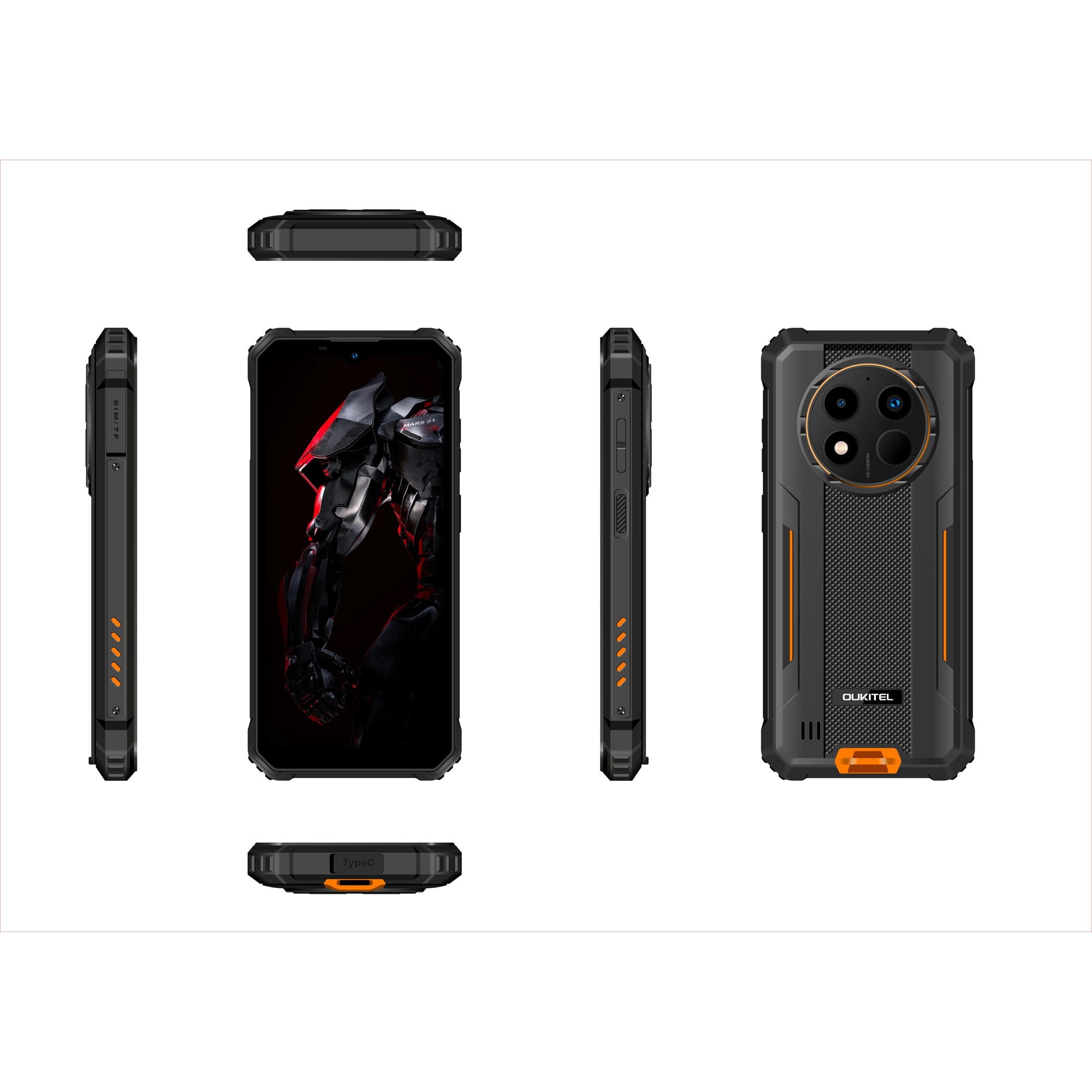 Telefon Oukitel WP28E 6.52", 64GB, 4GB RAM, 10600mAh, 4G, Portocaliu