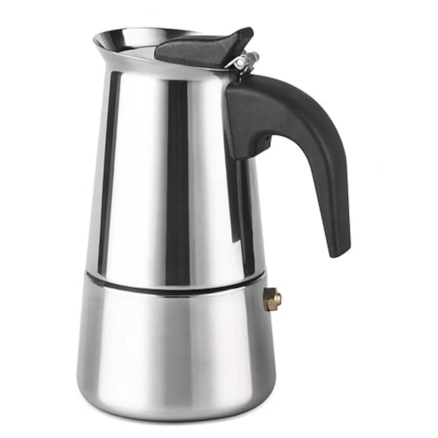 Espressor Manual Tip Moka, Inox Premium, 9 Cesti, 450 ml, Compatibil Inductie, Gaz si Electric