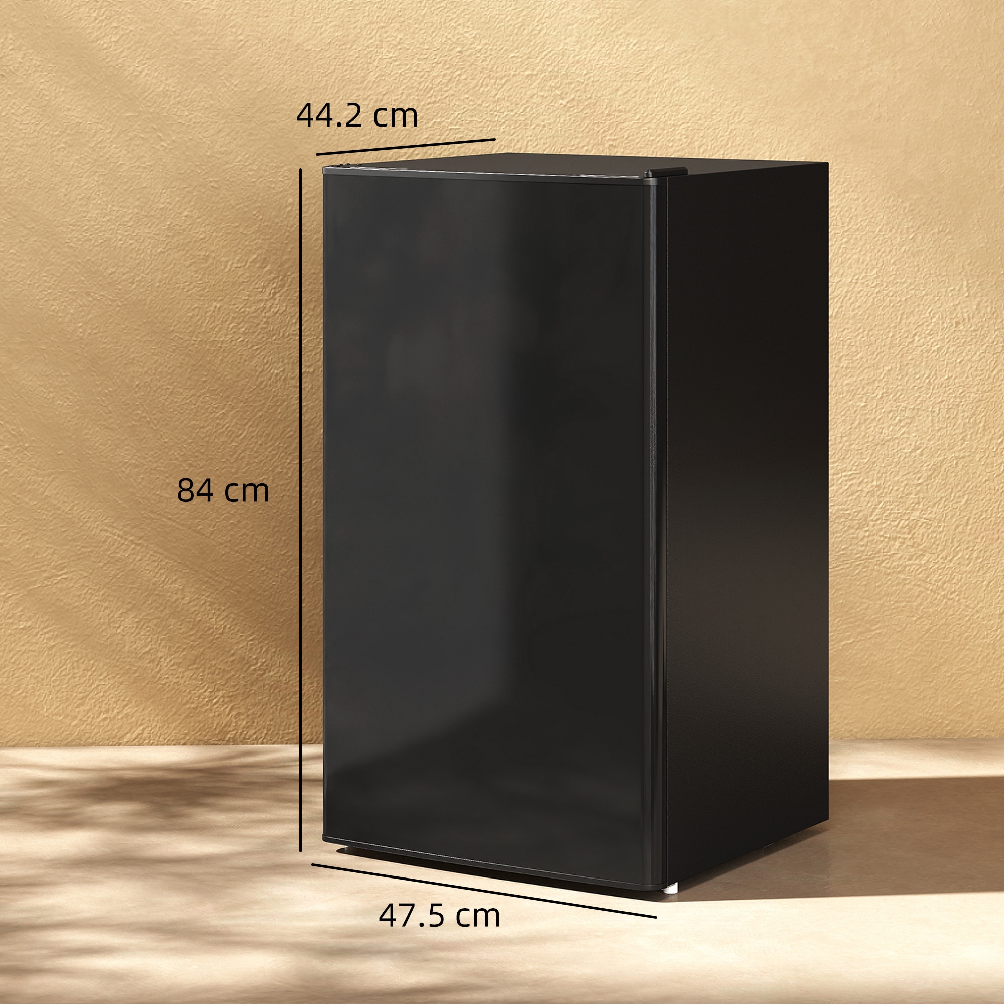 Frigider mic Homcom MonoPorta cu congelator, 91L, negru, 47.5x44.2x84cm