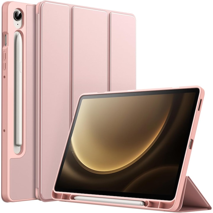 Husă pentru tabletă, DroolingDog, Samsung Galaxy Tab S10 Lite / S10 FE, funcție wake-up/sleep, roz, 10.9 inch