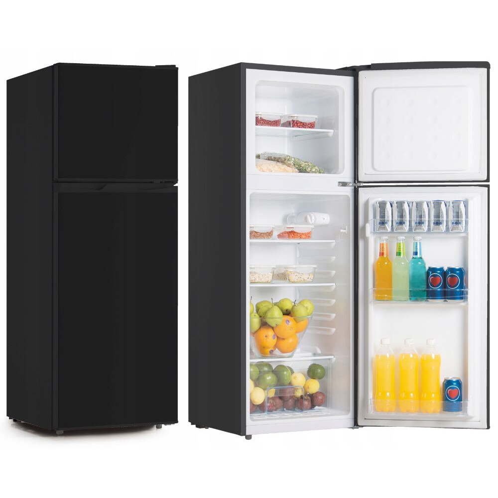 Frigider cu congelator Smith&Brown, 132L, 125cm, negru, control mecanic, iluminare LED
