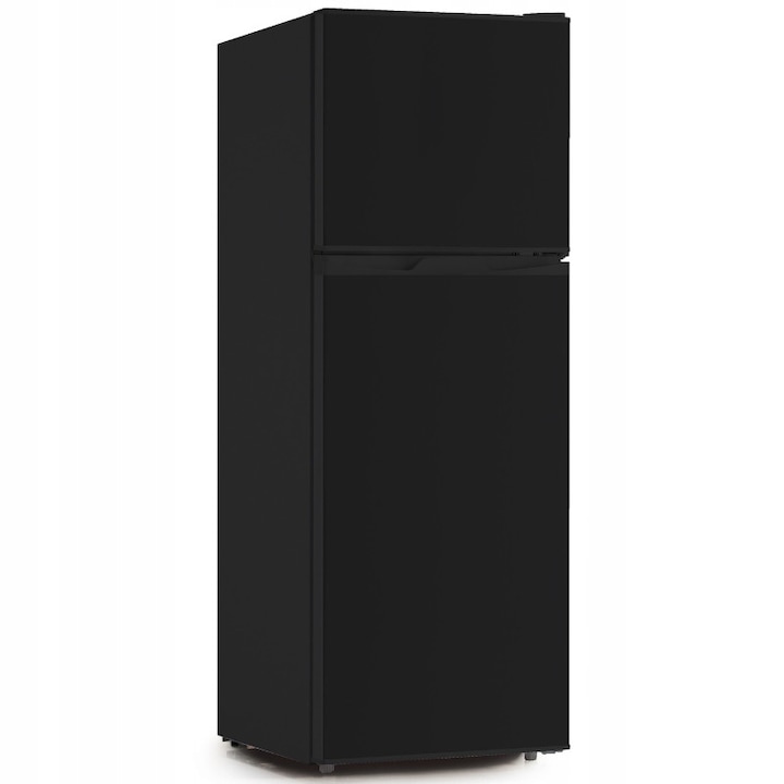 Frigider cu congelator Smith&Brown, 132L, 125cm, negru, control mecanic, iluminare LED