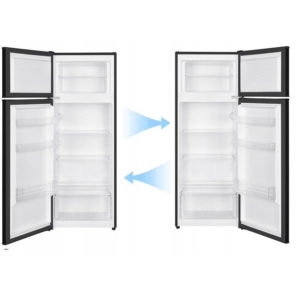 Frigider cu congelator Smith&Brown, 132L, 125cm, negru, control mecanic, iluminare LED