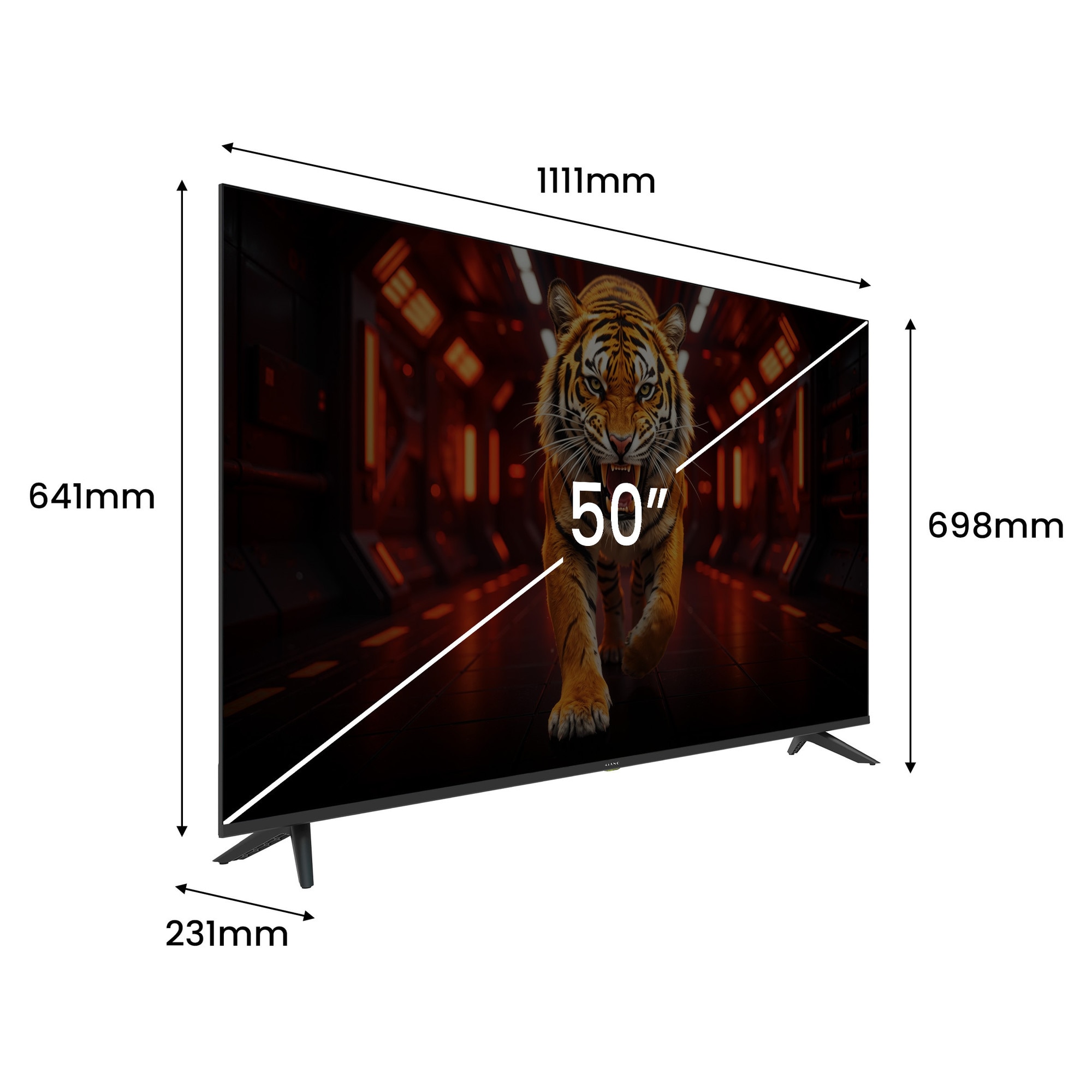 Televizor Smart Kiano Elegance 50 inch, (125.7cm) 4K Ultra HD, Tizen OS Powered by Samsung, Gaming in Cloud GeForce NOW, HDR, Sunet Dolby Audio, Acces Rapid Netflix Disney+ HBO Max Spotify