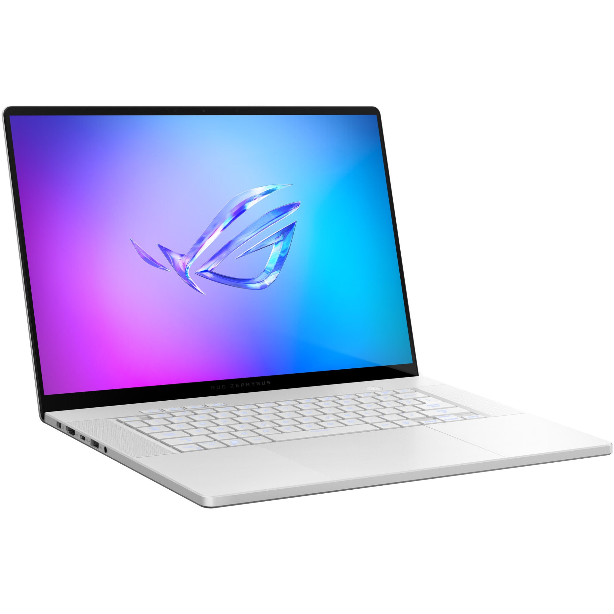 Laptop Gaming ASUS ROG Zephyrus G16 GA605WI cu procesor AMD Ryzen™ AI 9 HX 370 pana la 5.1GHz, 16", WQXGA, OLED, 240Hz, 32GB LPDDR5x, 1TB SSD, NVIDIA® GeForce RTX™ 4070 8GB GDDR6, No OS, PLATINUM WHITE